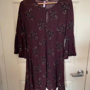 Francesa's Short Purple Floral Dress / Size L / Brand New with Tags